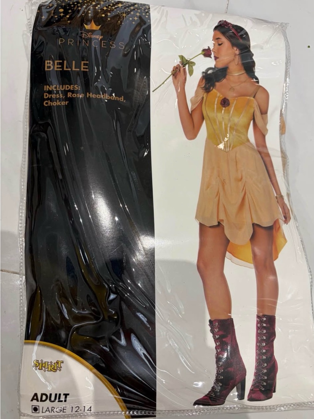 Disney princess spirit  Belle costume sz large 12-14 beauty and the beast new